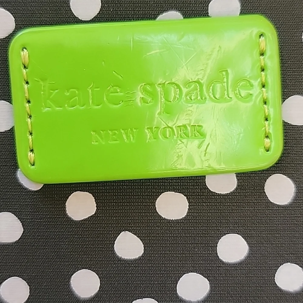 KATE SPADE Black White Polka-Dot Padded Neoprene Zip Boho Tablet Electronic Case